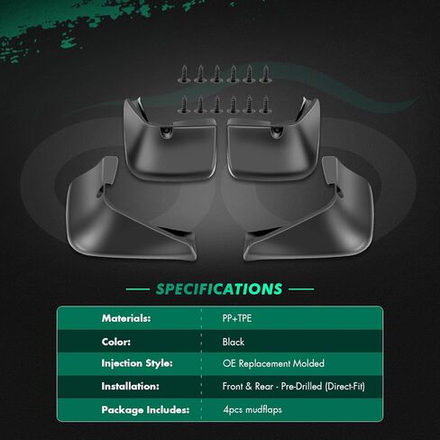 Scitoo Mud Splaps 4pcs مناسبة ل Toyota Corolla 2003-2008 مجموعة حماية الطين الأمامية والخلفية in Saudi Arabia