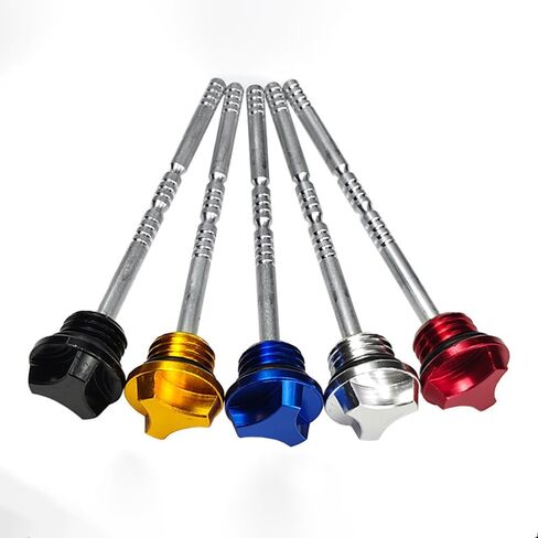 Universal Motorcycle Oil Dipstick CNC Engine Oil Dipstick Replacement Premium Aluminum Alloy Oil Dipstick (Black) in Saudi Arabia