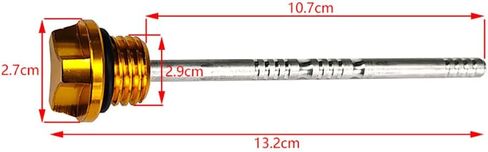 Universal Motorcycle Oil Dipstick CNC Engine Oil Dipstick Replacement Premium Aluminum Alloy Oil Dipstick (Black) in Saudi Arabia