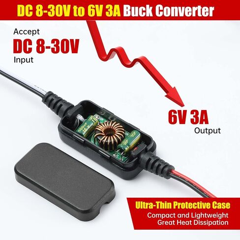 DC 12V/24V to 5V Voltage Converter, DC 8-30V to 5V, 2.5A/3A, 15W Power Adapter Buck Converter, Voltage Transformer, for Robotics, Cars, LED Lighting and More in Kuwait