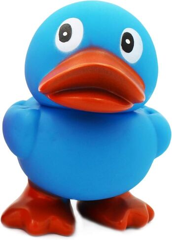 لعبة البطة المطاطية الضخمة من شركة Dreidel مع زعانف، اضغط لإصدار صرير N' Quack، البط المطاطي العملاق للأطفال، الحمام، حمام الطفل، عيد الميلاد، نشاط حمام السباحة، بطول 6.5 سم (عبوة متنوعة) in Saudi Arabia