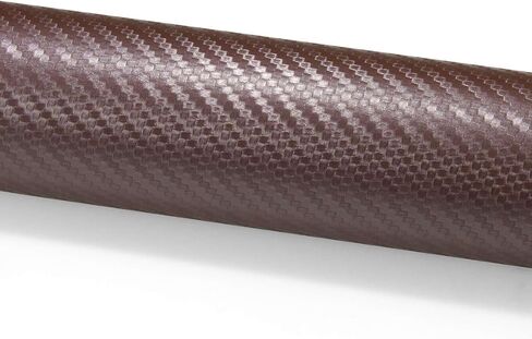 60"x120" (5FTx10FT) 3D Carbon Fiber Textured Brown Matte Flat Vinyl Wrap Auto Car Sticker Decal Film Sheet Bubble Free Air Release Technology with Tool Kit in Saudi Arabia
