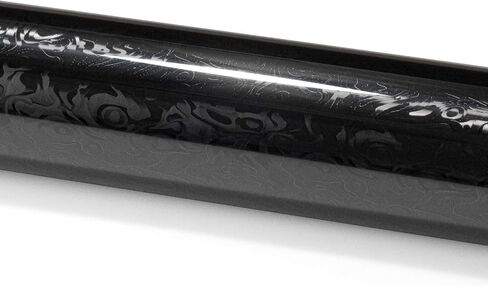 Pet Damascus مزورة Gloss Black Vinyl Wrap Auto Car Sticker Secal Screat Sheet Bubble Technology Free Air Technology مع مجموعة أدوات 1FTX5ft in Saudi Arabia