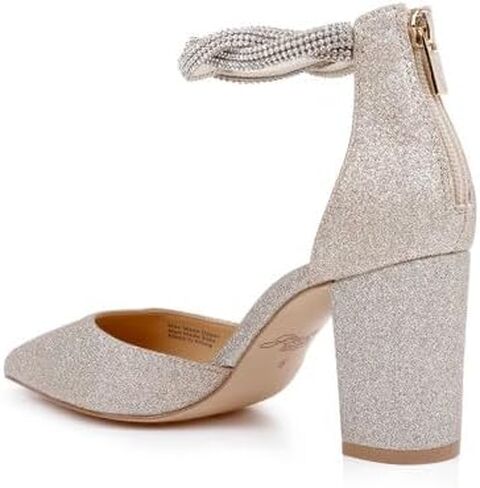 Jewel Badgley Mischka Tinsley Pointed Toe Block Heel Pumps in Saudi Arabia