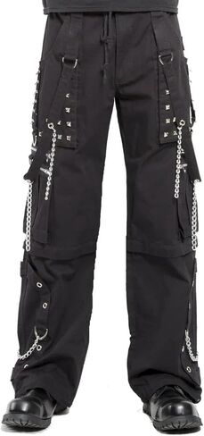 Men's Electro Bondage Rave Gothic Cyber Chain Goth Jeans Punk Rock Pants/Emo in Saudi Arabia