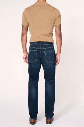 جينز للرجال على التوالي - صورة ظلية مبسطة ، منتصف الصعود ، راحة تمتد الدنيم in Kuwait