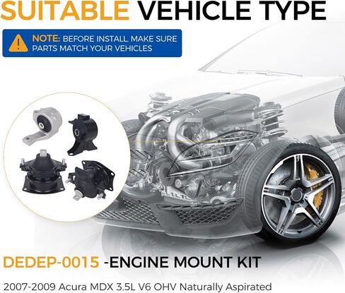 Mount Engine Mount 3.7L V6 FIT لـ Acura MDX 2007-2009 استبدال#A4526HY A65016 A4527HY A65022 in Saudi Arabia