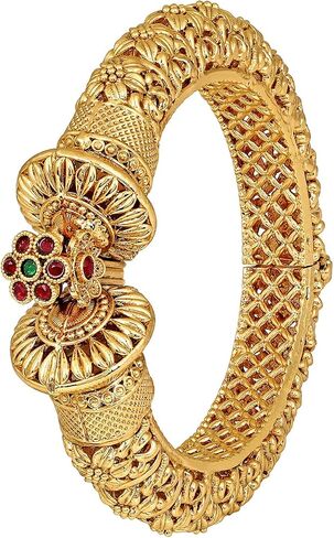 Aheli 2.4 Inch Openable Gokhru Kada Bangle Set of 2 Gift for Women (Multicolor 1) in Saudi Arabia