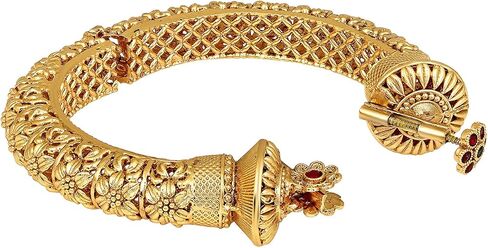 Aheli 2.4 Inch Openable Gokhru Kada Bangle Set of 2 Gift for Women (Multicolor 1) in Saudi Arabia
