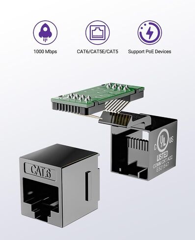 VCELINK IP68 Blank Waterproof RJ45 Coupler Box Interchangeable, Outdoor Keystone Module Cover, Compatible with RJ45/HDMI/Speaker/Coaxial/RCA Keystone, 5 Pack in Kuwait