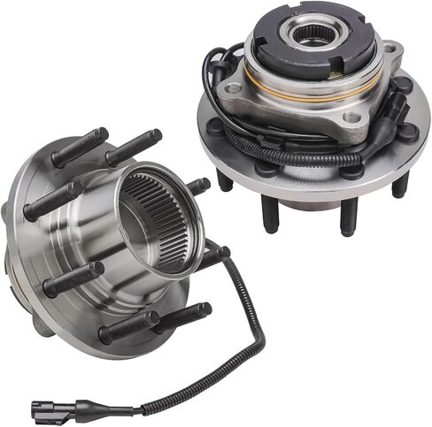 Detroit Axle - 515056 4WD Front Wheel Bearing Hubs for 2003-2004 Ford F-250 F-350 Super Duty, 03-2005 Ford Excursion, SRW 2003 2004 Wheel Bearing and Hubs Assembly Replacement w/ABS in Saudi Arabia