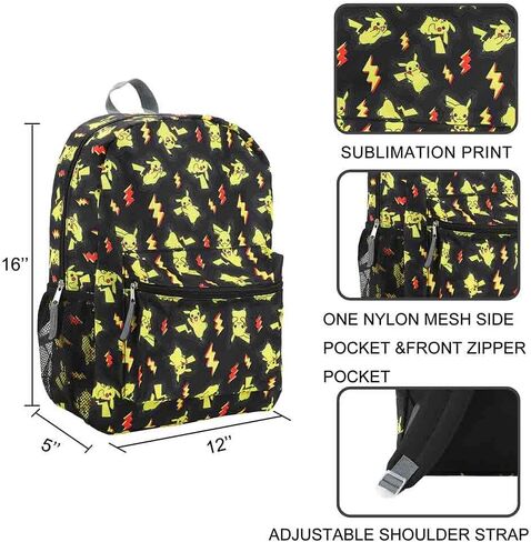 Pokemon Pikachu All-Over Print 16" Backpack in Saudi Arabia