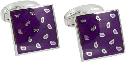 Tear Drop Purple Cufflinks | Wedding Anniversary Present | Husband Pressie for Men | Premium Cuff Links in Saudi Arabia