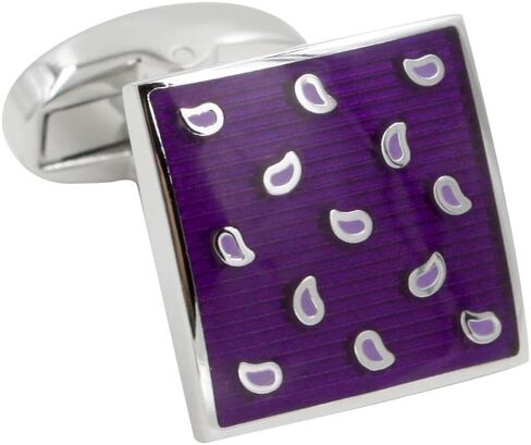 Tear Drop Purple Cufflinks | Wedding Anniversary Present | Husband Pressie for Men | Premium Cuff Links in Saudi Arabia