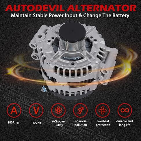 11301 المولد 180AMP 12V متوافق مع 128i 323i 328i 328xi 528i 528xi x3 x5 3.0L 2007-2013 OE 1231755926 ، 0121715012 ، A6571 ، ABO0391 in Saudi Arabia