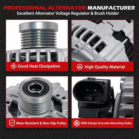 11301 المولد 180AMP 12V متوافق مع 128i 323i 328i 328xi 528i 528xi x3 x5 3.0L 2007-2013 OE 1231755926 ، 0121715012 ، A6571 ، ABO0391 in Saudi Arabia