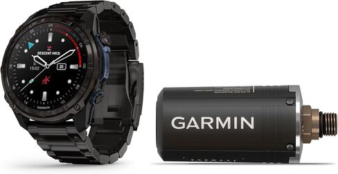 Garmin Descent Mk3i - 51 مم ، ساعة Carbon Gray DLC Titanium مع Band DLC Titanium و T2 جهاز الإرسال والاستقبال in Saudi Arabia