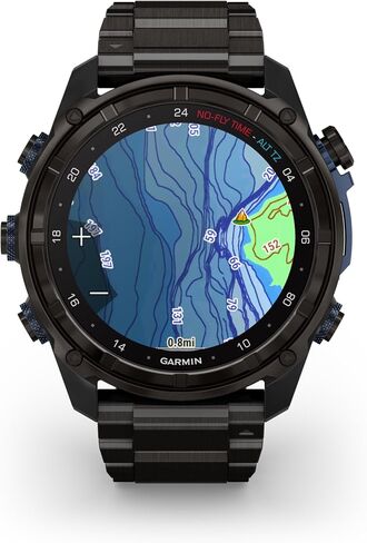 Garmin Descent Mk3i - 51 مم ، ساعة Carbon Gray DLC Titanium مع Band DLC Titanium و T2 جهاز الإرسال والاستقبال in Saudi Arabia