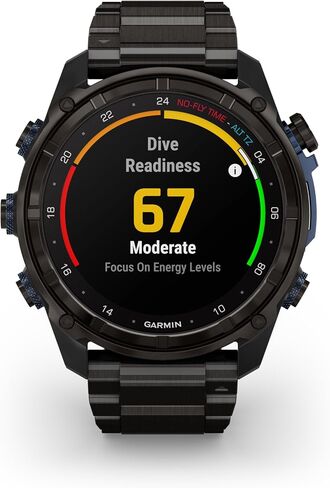 Garmin Descent Mk3i - 51 مم ، ساعة Carbon Gray DLC Titanium مع Band DLC Titanium و T2 جهاز الإرسال والاستقبال in Saudi Arabia