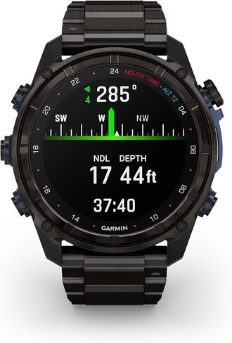 Garmin Descent Mk3i - 51 مم ، ساعة Carbon Gray DLC Titanium مع Band DLC Titanium و T2 جهاز الإرسال والاستقبال in Saudi Arabia