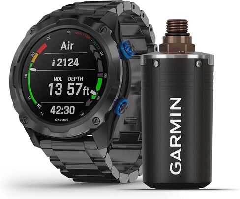 Garmin Descent Mk3i - 51 مم ، ساعة Carbon Gray DLC Titanium مع Band DLC Titanium و T2 جهاز الإرسال والاستقبال in Saudi Arabia