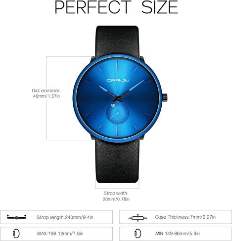 يراقب الرجال ساعة معصم ماء مقاوم للماء للرجال للجنسين مع فرقة جلدية in Kuwait