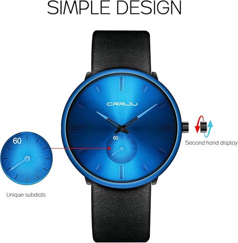 يراقب الرجال ساعة معصم ماء مقاوم للماء للرجال للجنسين مع فرقة جلدية in Kuwait