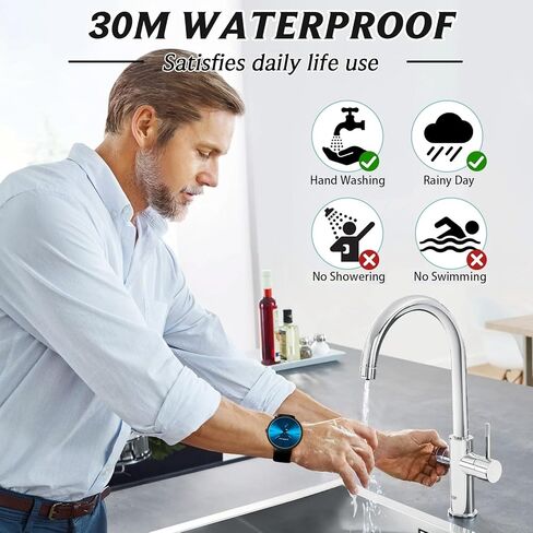 يراقب الرجال ساعة معصم ماء مقاوم للماء للرجال للجنسين مع فرقة جلدية in Kuwait