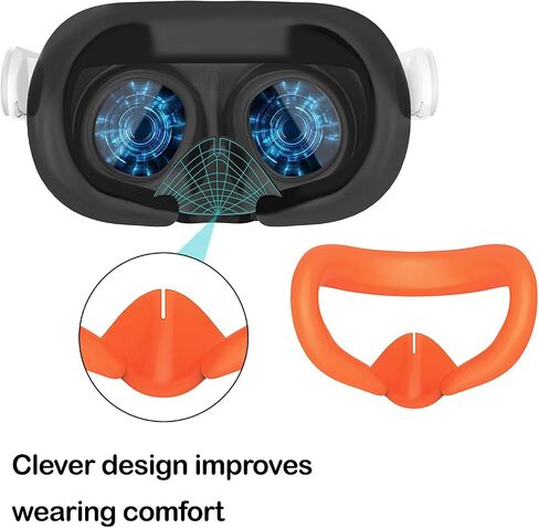7 in 1 Silicone Cover Compatible with Meta/Oculus Quest 3 Accessories, VR Silicone Headset Controller Shell, Eyes, Face, Touch Controller Grip Case & Lens Cover-Black in Saudi Arabia