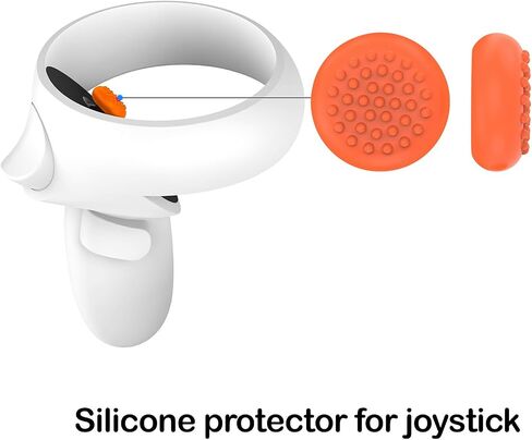 7 in 1 Silicone Cover Compatible with Meta/Oculus Quest 3 Accessories, VR Silicone Headset Controller Shell, Eyes, Face, Touch Controller Grip Case & Lens Cover-Black in Saudi Arabia