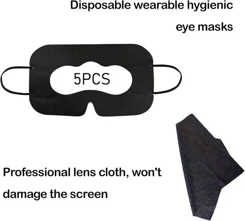 7 in 1 Silicone Cover Compatible with Meta/Oculus Quest 3 Accessories, VR Silicone Headset Controller Shell, Eyes, Face, Touch Controller Grip Case & Lens Cover-Black in Saudi Arabia