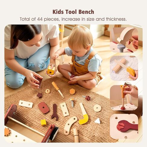 مشاية أطفال خشبية قابلة للتعديل للارتفاع والسرعة من IEATFO مع مقعد أدوات وعربة تخزين الألعاب - مشاية دفع للأطفال متعددة الوظائف مصممة هندسيًا للمشي الطبيعي - أكثر من 3 سنوات من الاستخدام المستمر in Kuwait