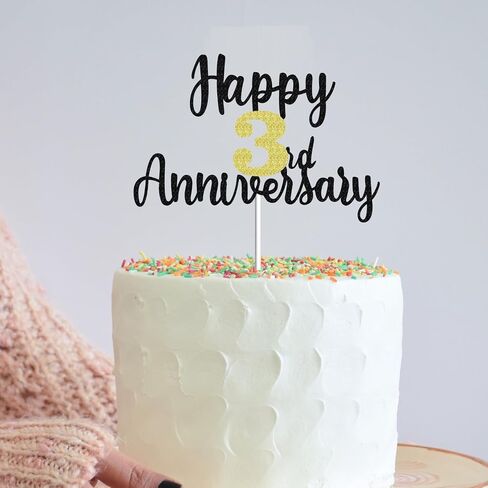 Happy 30th Anniversary Cake Toppers Glitter, Cheers To 30 Years Old Party Decorations 30 Year Anniversary Cake Decor, Thirty Theme Cake Decorations For Wedding Birthday Company Anniversary(Black Gold) in Kuwait
