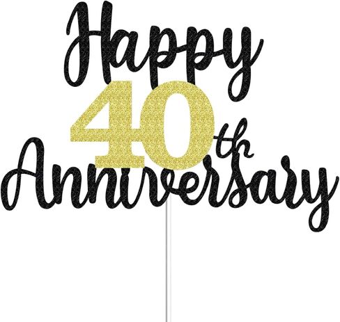 Happy 30th Anniversary Cake Toppers Glitter, Cheers To 30 Years Old Party Decorations 30 Year Anniversary Cake Decor, Thirty Theme Cake Decorations For Wedding Birthday Company Anniversary(Black Gold) in Kuwait