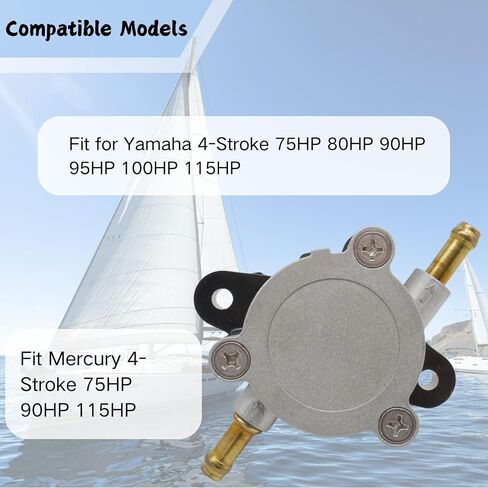 قوارب البحرية 68V-24410-00-00 مضخة الوقود ل Yamaha 75 80 90 95 100 115 حصان وللزئبق 75 90 115 HP استبدال 6D8-24410-00 880890T1 in Kuwait