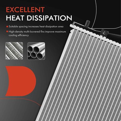 A-Premium Primary Engine Coolant Radiator Assembly with Transmission Oil Cooler Compatible with Honda Accord 2003 2004 2005 2006 2007 2.4L Gas Naturally Aspirated in Saudi Arabia
