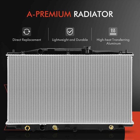 A-Premium Primary Engine Coolant Radiator Assembly with Transmission Oil Cooler Compatible with Honda Accord 2003 2004 2005 2006 2007 2.4L Gas Naturally Aspirated in Saudi Arabia