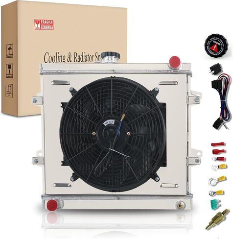 3 Row Core Radiator for 1984-1995 Toyota Pickup /4Runner All Aluminum Radiator 2.4L L4 with Shroud Fan and Relay 84-95 85 86 87 88 89 90 91 92 93 94 MT in Saudi Arabia