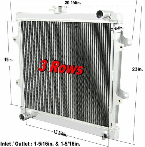 3 Row Core Radiator for 1984-1995 Toyota Pickup /4Runner All Aluminum Radiator 2.4L L4 with Shroud Fan and Relay 84-95 85 86 87 88 89 90 91 92 93 94 MT in Saudi Arabia