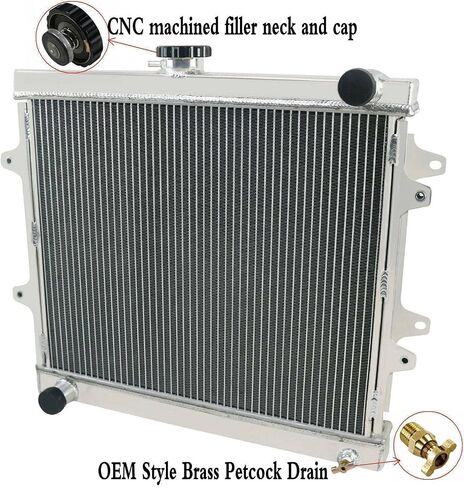 3 Row Core Radiator for 1984-1995 Toyota Pickup /4Runner All Aluminum Radiator 2.4L L4 with Shroud Fan and Relay 84-95 85 86 87 88 89 90 91 92 93 94 MT in Saudi Arabia