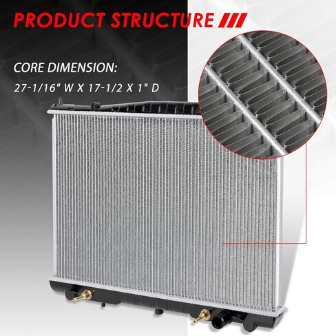 Auto Dynasty Radiator Compatible with 2009-2014 Nissan Cube, DPI 13127 Factory Style 1-Row Cooling Radiator, Aluminum Core in Saudi Arabia