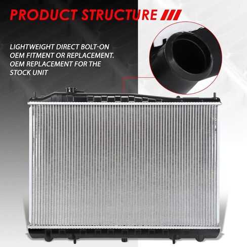 Auto Dynasty Radiator Compatible with 2009-2014 Nissan Cube, DPI 13127 Factory Style 1-Row Cooling Radiator, Aluminum Core in Saudi Arabia