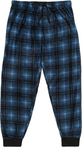 North 15 Mens Buffalo Plaid Pajama Pants, Super Soft Mens Fleece Pj Pants with Bottom Rib in Kuwait