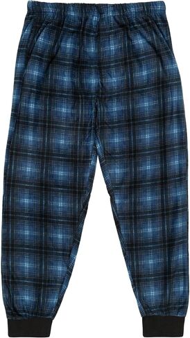 North 15 Mens Buffalo Plaid Pajama Pants, Super Soft Mens Fleece Pj Pants with Bottom Rib in Kuwait