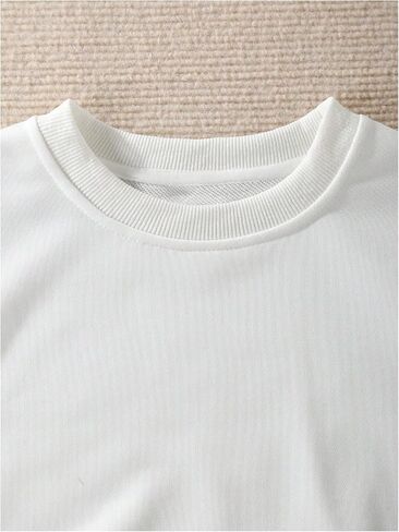 SweatyRocks Girl's Cute Sweatshirts Graphic Round Neck Long Sleeve Drop Shoulder Pullovers Top in Saudi Arabia