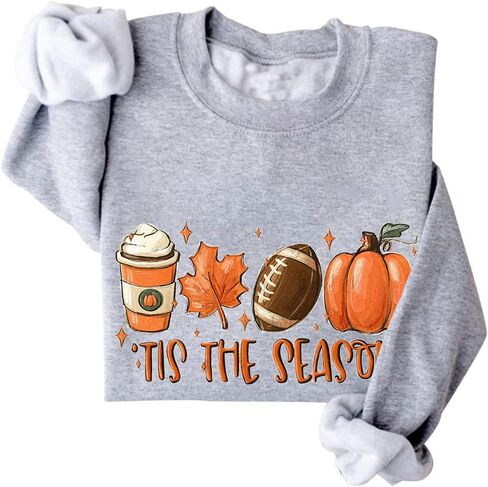 Tis The Season Sweatshirt Punmpkin Fall Hoodie Football Season Sweatshirt in Kuwait