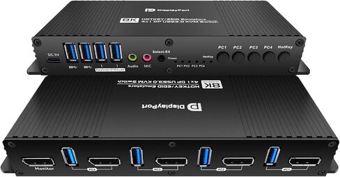 HDMI kvm Switch 2 شاشات 2 أجهزة كمبيوتر 4k 144hz EDID محاكي hdmi 2.1 kvm عرض ممتد هوتكي التبديل kvm Switch 2 شاشات 2 أجهزة كمبيوتر hdmi EDID kvm hdmi 2.1 edid 1440P 120 هرتز 144 هرتز GiantMatrix in Saudi Arabia