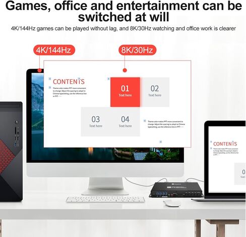 HDMI kvm Switch 2 شاشات 2 أجهزة كمبيوتر 4k 144hz EDID محاكي hdmi 2.1 kvm عرض ممتد هوتكي التبديل kvm Switch 2 شاشات 2 أجهزة كمبيوتر hdmi EDID kvm hdmi 2.1 edid 1440P 120 هرتز 144 هرتز GiantMatrix in Saudi Arabia