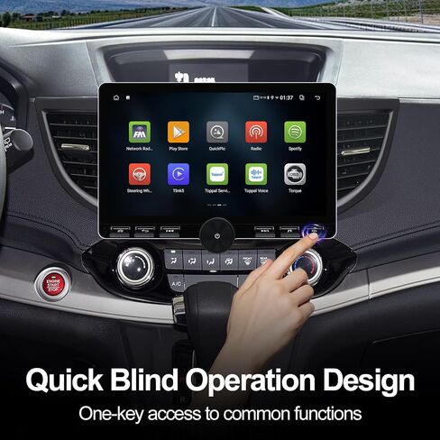 2+32G Android 13 Double Din Car Stereo for Honda CR-V 2012-2016 with 10.1 Inch Touchscreen Radio Built-in Wireless Carplay/Android Auto/GPS/Bluetooth/FM/AUX-in/Steering Wheel Controls/Backup Camera in Kuwait