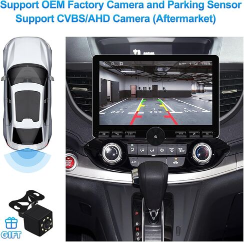 2+32G Android 13 Double Din Car Stereo for Honda CR-V 2012-2016 with 10.1 Inch Touchscreen Radio Built-in Wireless Carplay/Android Auto/GPS/Bluetooth/FM/AUX-in/Steering Wheel Controls/Backup Camera in Kuwait